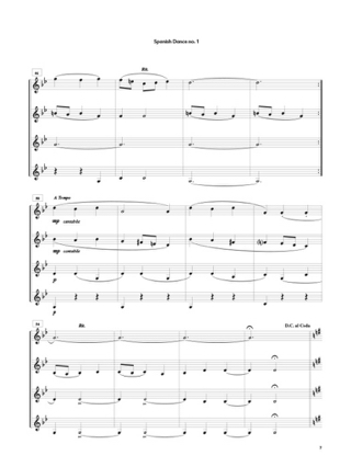2 Spanish Dances - Clarinet quartet - GRANADOS - Partition